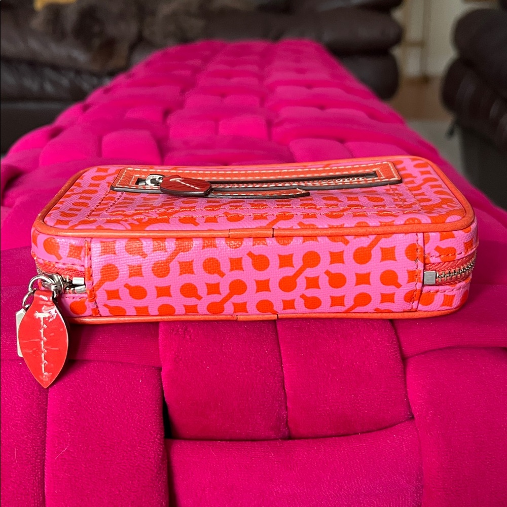 Coach Poppy Op Art Jewelry Pouch-Like New - Picture 12 of 16
